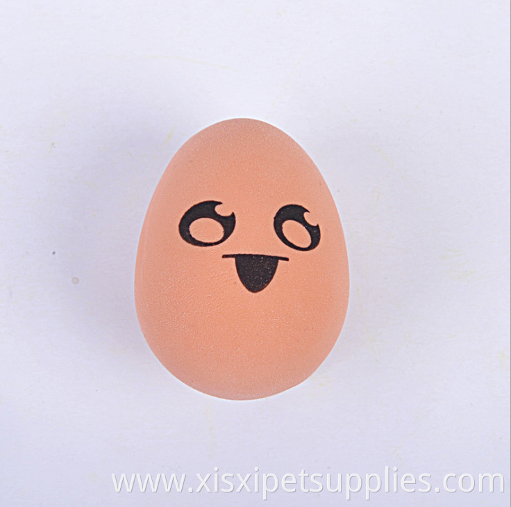 amazon hot selling Funny Cute Eggs Rubber Solid Elastic Ball Dog toy